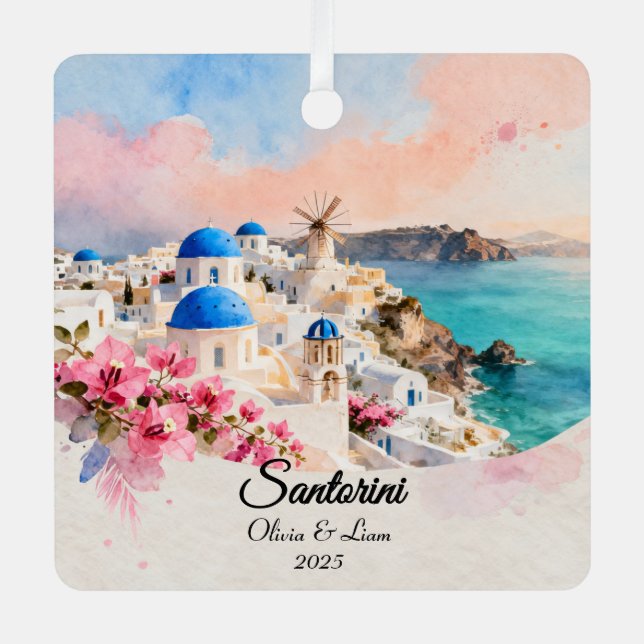 Adorno Metálico Custom Couple’s Travel Keepsake (Anverso)