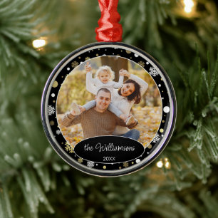 Adorno Metálico Custom Family Photo Christmas Personalized 2023