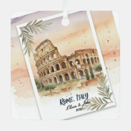 Adorno Metálico Custom Honeymoon & Anniversary Keepsake