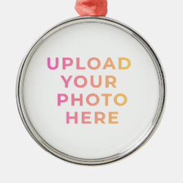 Adorno Metálico Custom Ornament | Photo, Name & Family Keepsake
