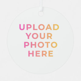 Adorno Metálico Custom Ornament | Photo, Name & Family Keepsake