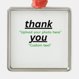 Adorno Metálico Custom Text & Upload Your Photo Personalized