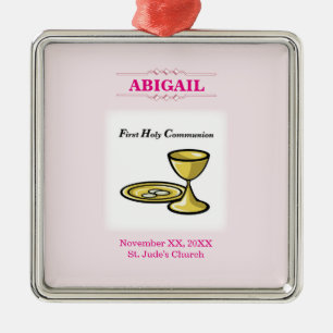 Adorno Metálico Customizable, Girl Communion Body and Blood