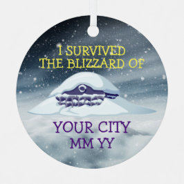 Adorno Metálico Customizable I survived the blizzard