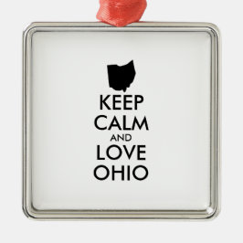 Adorno Metálico Customizable KEEP CALM and LOVE OHIO