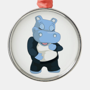 ADORNO METÁLICO CUTE AZUL HIPPO