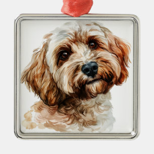 ADORNO METÁLICO CUTE BLONDE COCKAPOO PUPPG DOG