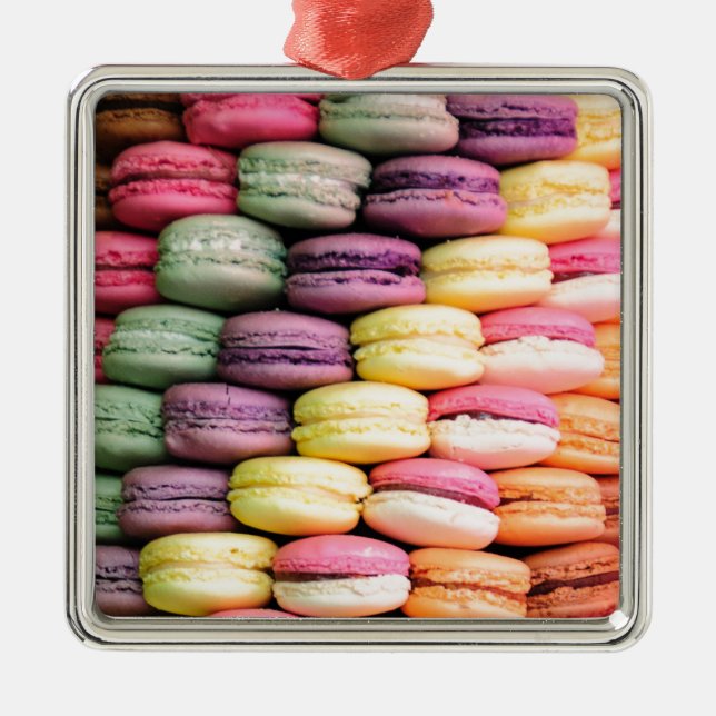 Adorno Metálico Cute francés Macaron Cookies (Frente)