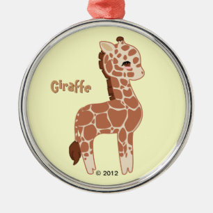 Adorno Metálico Cute Giraffe