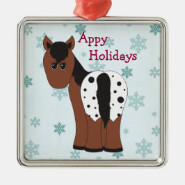 Adorno Metálico Cute Happy Appy Holidays Blanket Appaloosa Horse