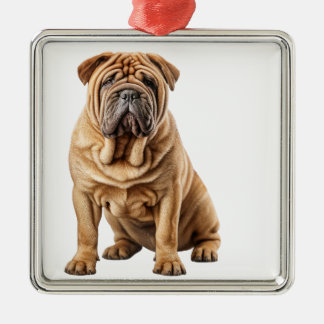 ADORNO METÁLICO CUTE IRREGULAMENTE TAN SHAR PEI DOG
