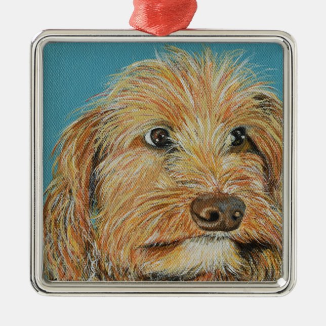 Adorno Metálico Cute Lulu Dog Painting (Frente)