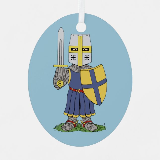 Adorno Metálico Cute Medieval Knight (Anverso)