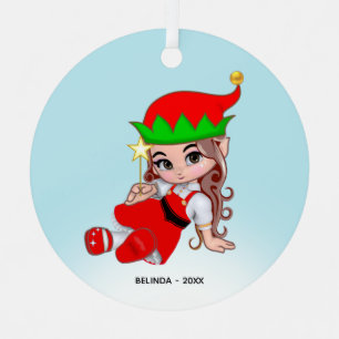 Adorno Metálico Cute Navidades Fairy Elf