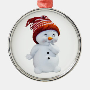 ADORNO METÁLICO CUTE PLAYFUL SNOWMAN