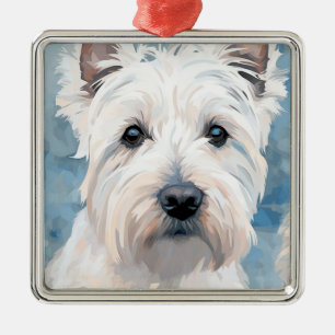 ADORNO METÁLICO CUTE WEST HIGHLAND WHITE TERRIER DOG
