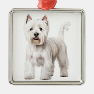 ADORNO METÁLICO CUTE WEST HIGHLAND WHITE TERRIER DOG