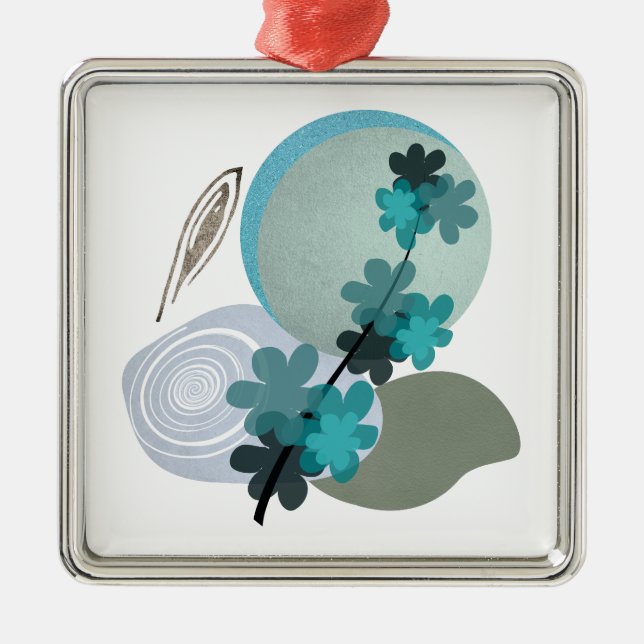 Adorno Metálico Cyan Boho (Frente)