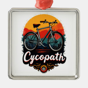 Adorno Metálico Cycopath: Bicicleta energética y gráfico de puesta