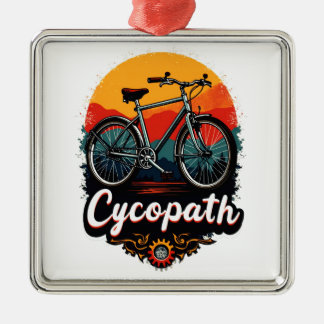 Adorno Metálico Cycopath: Bicicleta energética y gráfico de puesta