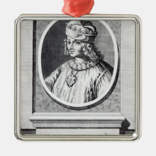 Adorno Metálico D Anjou, rey de Rene de Nápoles