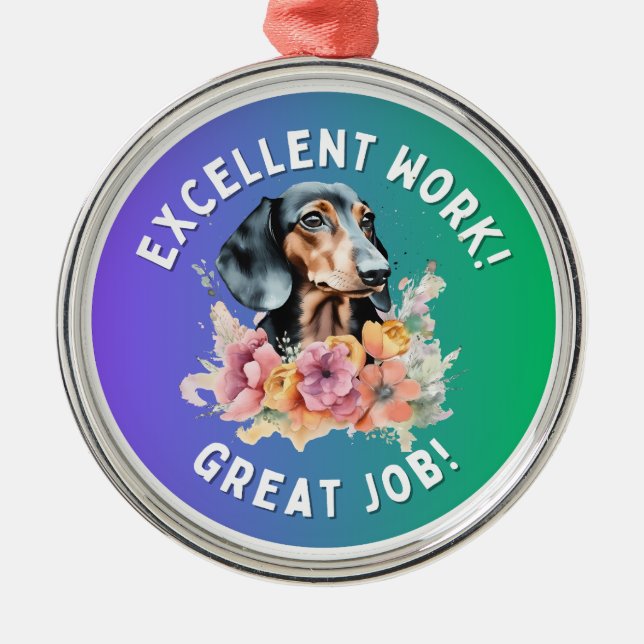 Adorno Metálico Dachshund Excelente trabajo (Frente)