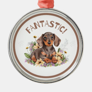 Adorno Metálico Dachshund Fantastic