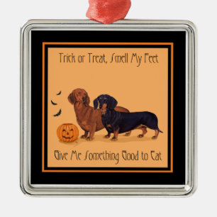 Adorno Metálico Dachshunds Halloween