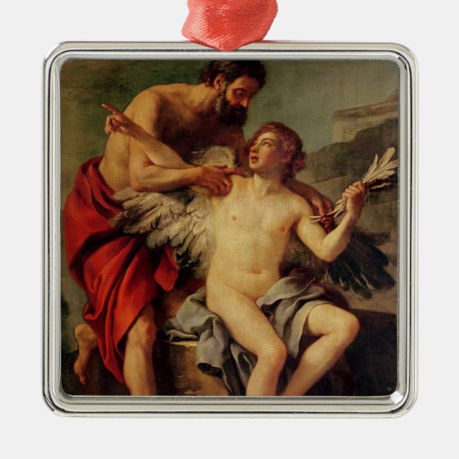 Adorno Metálico Daedalus atando las alas de Icarus, c.1754 (Frente)