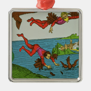 Adorno Metálico Daedalus e Icarus, siglo XV