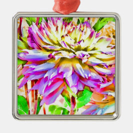 Adorno Metálico Dahlia Gift de acuarela digital