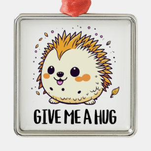 Adorno Metálico Dame un diseño de hedgehog lindo
