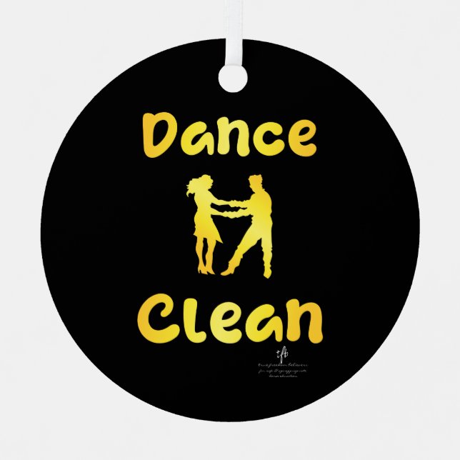 Adorno Metálico Dance Clean Golden Brass Round (Anverso)