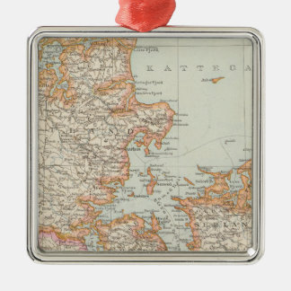 Adorno Metálico Danemark - Mapa de Dinamarca