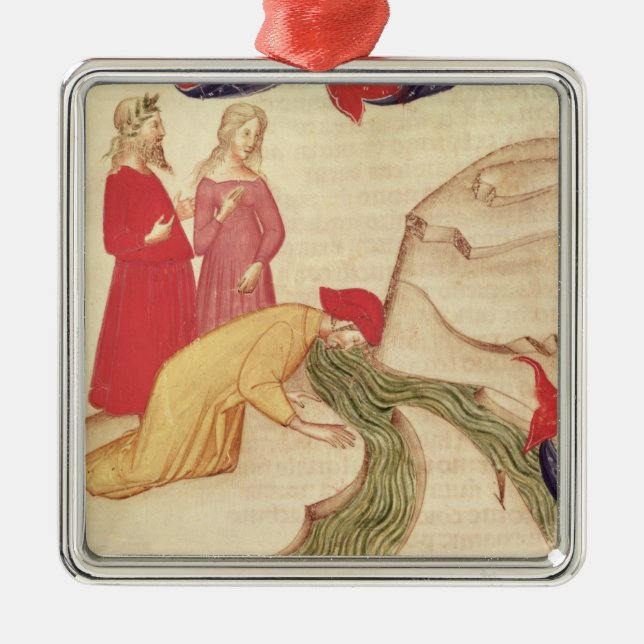 Adorno Metálico Dante que se purifica antes de entrar (Frente)