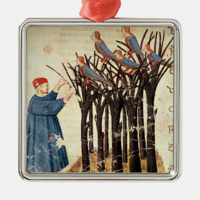 Adorno Metálico Dante y las almas transformadas en pájaros (Frente)