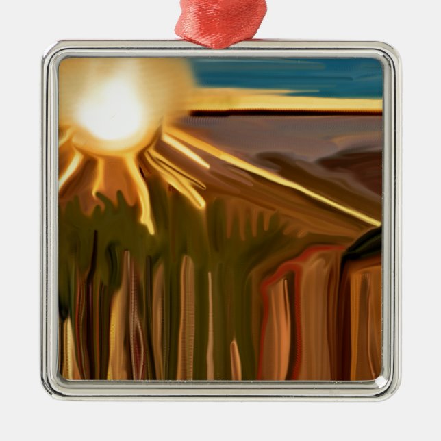 Adorno Metálico Danza del arte abstracto de Cacti (Frente)