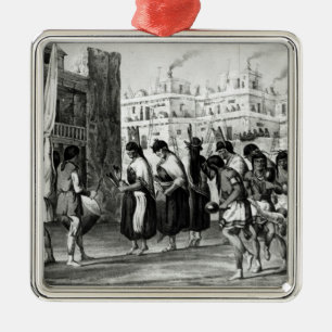 Adorno Metálico Danza del búfalo en Pueblo de Zuni