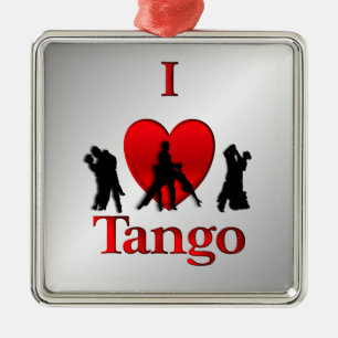 Adorno Metálico Danza del tango del corazón