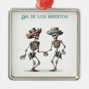 Adorno Metálico Danza Eterna Dia de los Muertos Calaveras