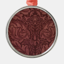 Dark Red Acanthus Leaves (por William Morris) Cera