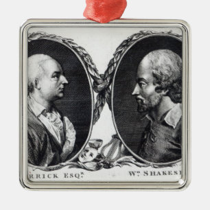 Adorno Metálico David Garrick y Shakespeare
