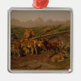 Adorno Metálico Debilitación de los terneros (granja de ganado rur