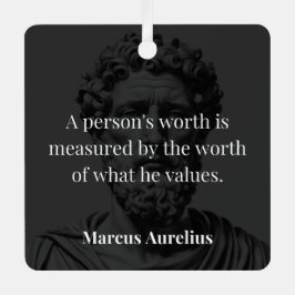 Adorno Metálico Definición de Valor: Marcus Aurelius en Valores