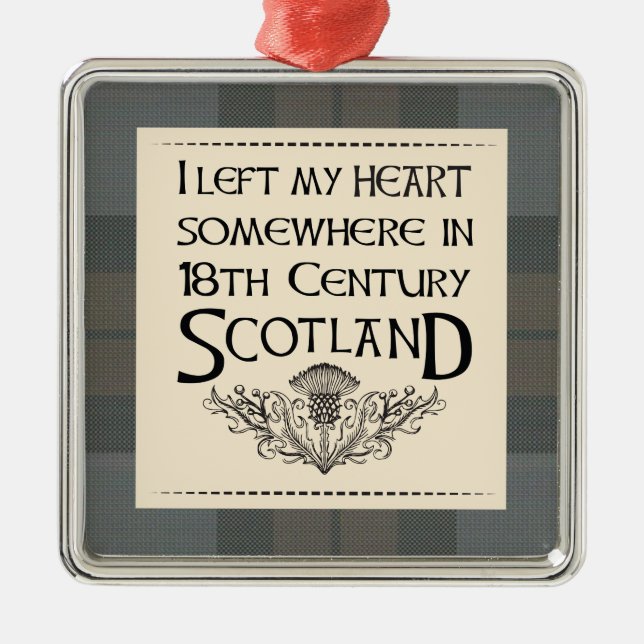 Adorno Metálico Dejé mi corazón en Escocia (Frente)