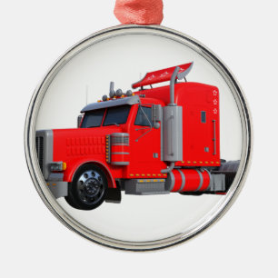 Adorno Metálico Del rojo remolque de Tracter semi