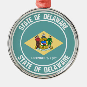 Adorno Metálico Delaware Round Emblem