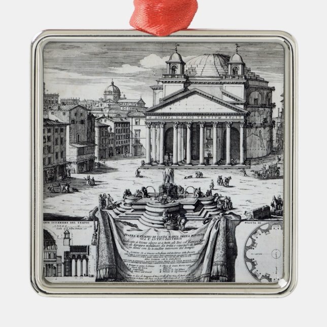 Adorno Metálico Della Rotonda de la plaza con vistas a panteón (Frente)