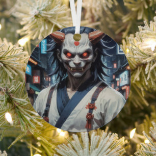 Adorno Metálico Demon Samurai