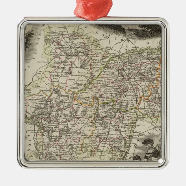 Adorno Metálico Departamento de Saone y del Loira (Frente)